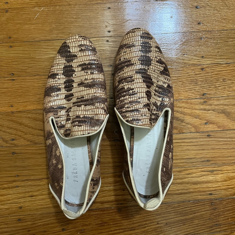 Freda Salvador Snakeskin Loafers